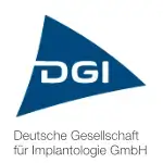 logo_DGI Dreieckiges Logo mit den Buchstaben 'DGI' und dem Text 'Deutsche Gesellschaft für Implantologie GmbH' darunter